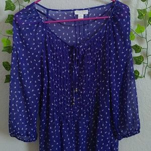Darling blue polka dot top